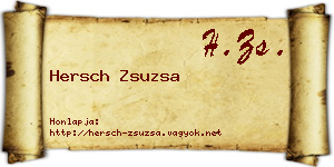 Hersch Zsuzsa névjegykártya